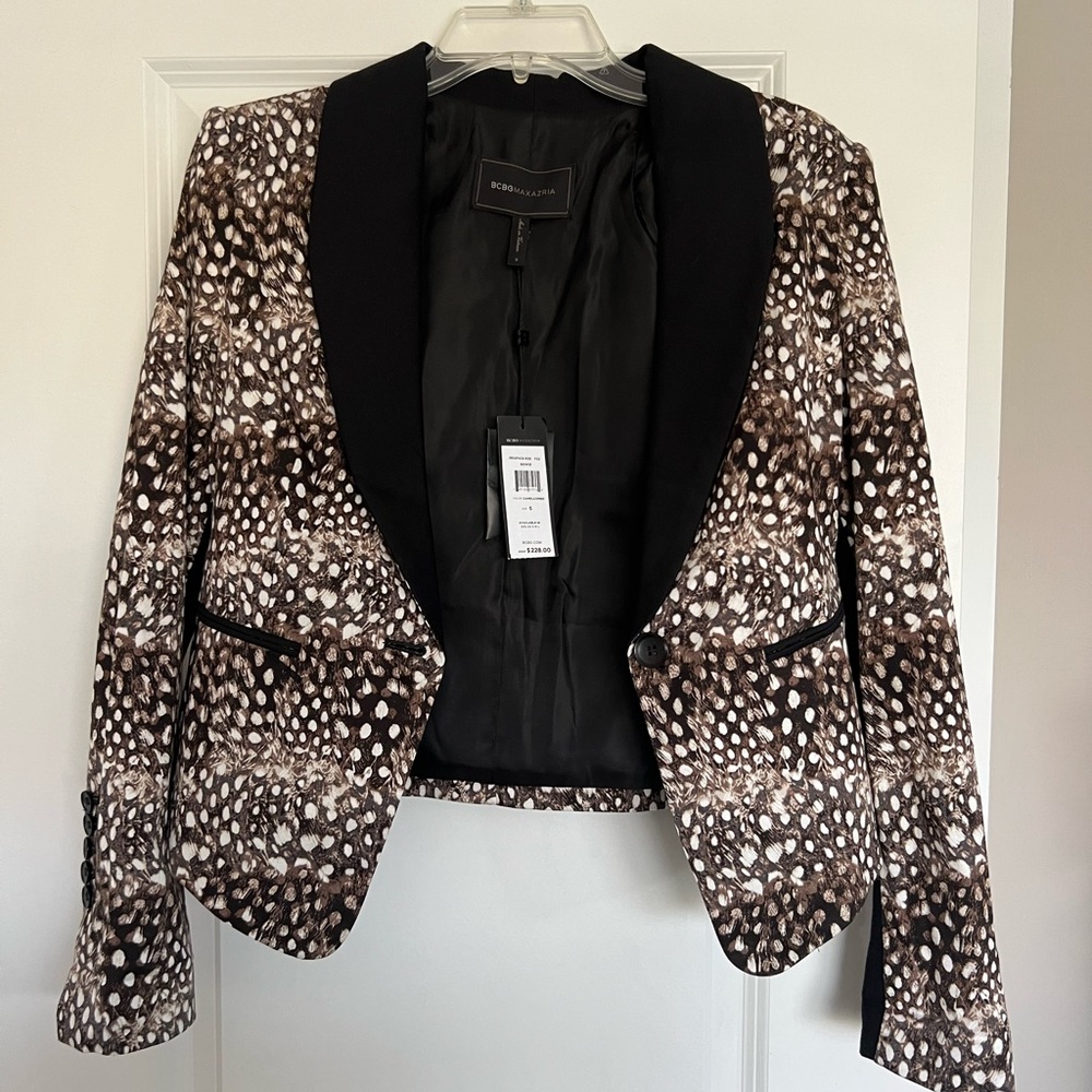 BCBGMaxAzria Bowie Feather Blazer Jacket S